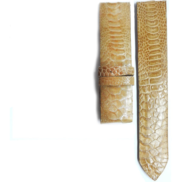 Bracelet de montre en cuir de pattes de dinde marron clair - Availlia