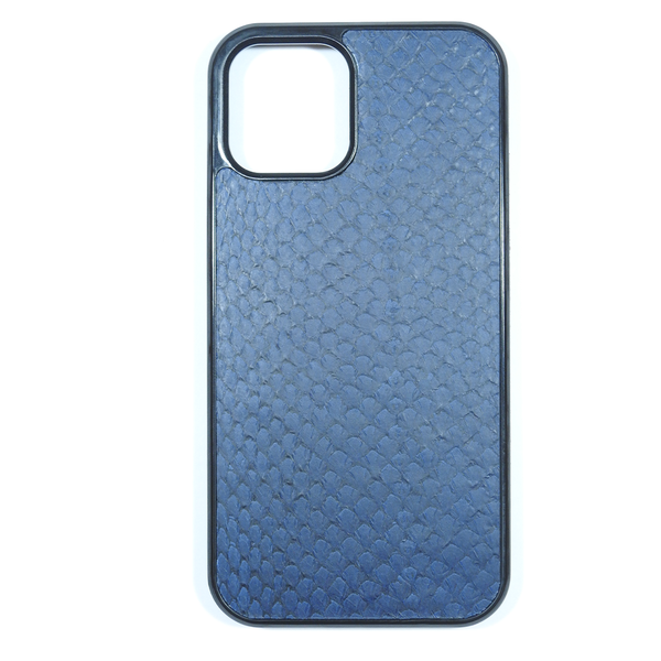 Coque iPhone 12 saumon bleu mat