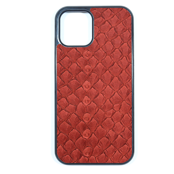 Coque iPhone 12 saumon rouge mat
