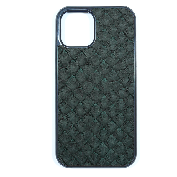 Coque iPhone 12 saumon vert mat