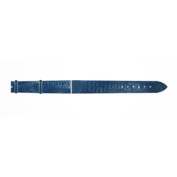 Bracelet de montre en cuir de pattes de dinde bleu