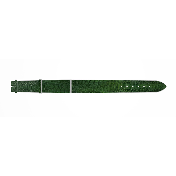 Bracelet de montre en cuir de pattes de dinde vert
